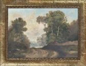 Pejzaz Z Jeziorem W Tle by Wilhelm Theodor Nocken