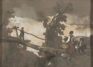 La Fermiere Et Lesenfants by Noel, Alexandre Jean