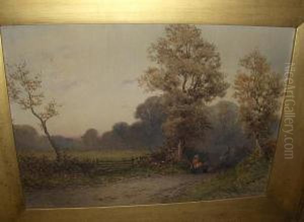 Figures On A Country Lane - view 1