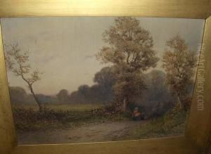 Figures On A Country Lane by John Bates Noel
