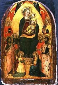 Madonna and Child Enthroned with Saints by Bicci Di Lorenzo