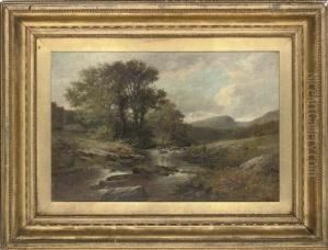 Fly-fishing On The Llanbedr, North Wales by John Bates Noel