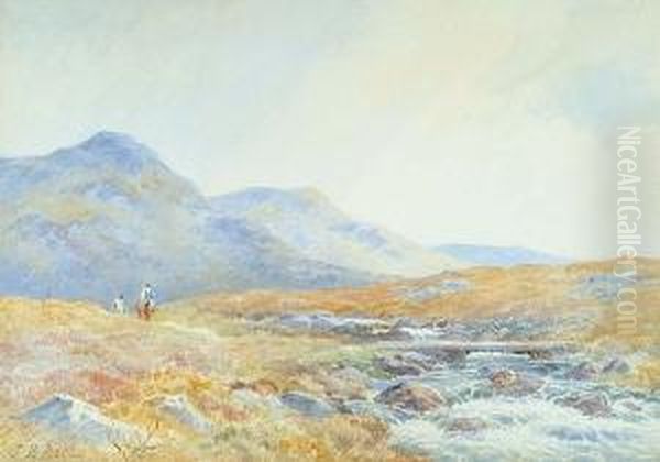 Horse And Rider In A Rural Landscape by John Bates Noel