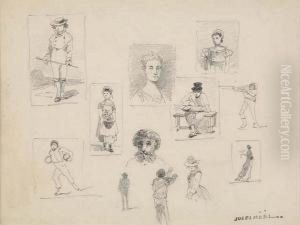 Etude De Personnages by Jules Noel