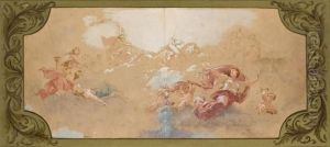 Decor De Plafond: Apollon Conduisant Le Char Du Soleil by Julius Noerr