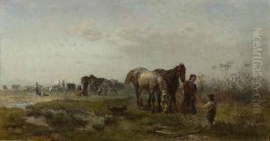 Bauern Mit Pferden.