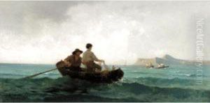 Fishermen On Lake Garda, Italy