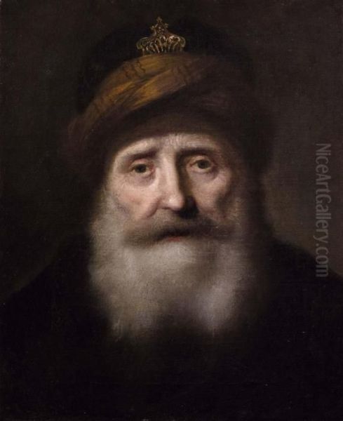 Testa Di Anziano Orientale Con Turbante - view 1
