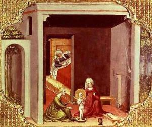 The Birth of St Nicholas by Bicci Di Lorenzo