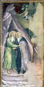 The Meeting between St Anthony and St Paul by Bicci Di Lorenzo