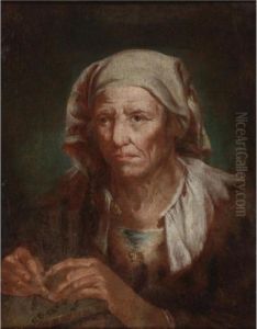 Portrait Of A Woman Wearing A Head Scarf