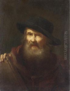 Vecchio Con Libro In Mano by Giuseppe Nogari