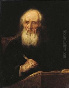 Portrait Of An Elderly Man by Giuseppe Nogari