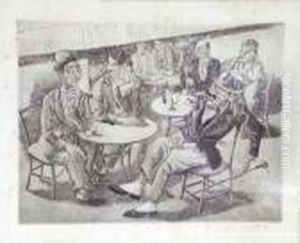 Personajes En El Cafe by Xavier Nogues