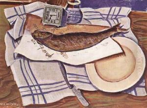 Halas csendélet I., 1928 by Gyula Derkovits