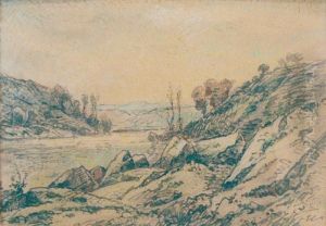 Paysage A La Riviere by Emile Noirot