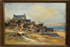 Chaumiere En Bord De Mer En Bretagne