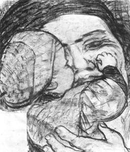 Az anya, 1934 by Gyula Derkovits