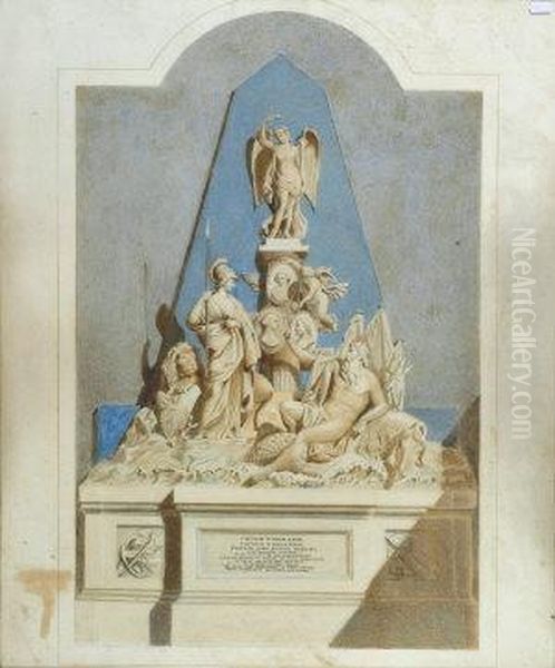 Monument To Captain William 
Bayne, Lord Robert Manners And Captain William Blair, In Westminster 
Abbey - view 1