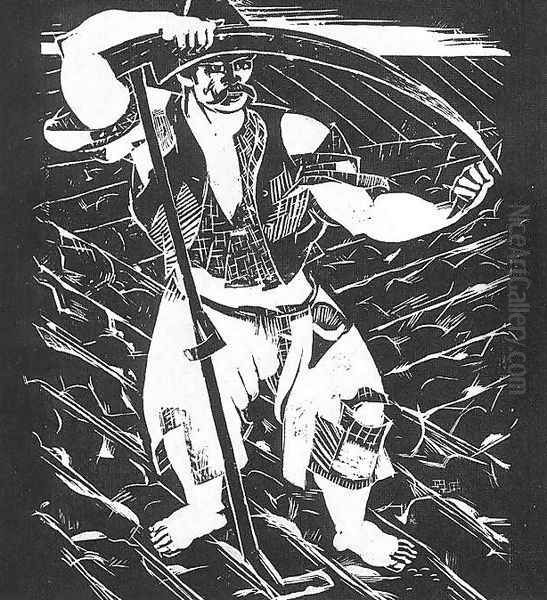 Dozsa-sorozat II. Kaszafeno paraszt, 1928 - view 1