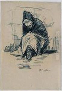 Mujer Sentada (seated Woman) by Isidro Nonell