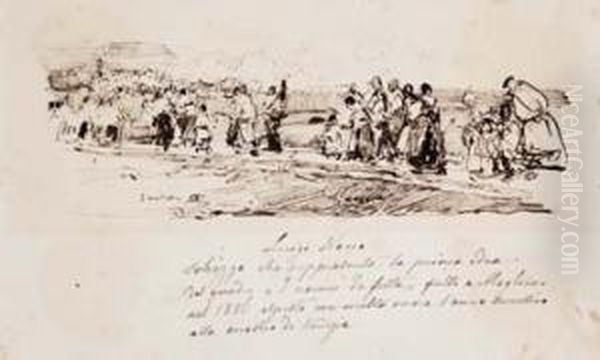 Studio Per Paesaggio Con Figure - view 1