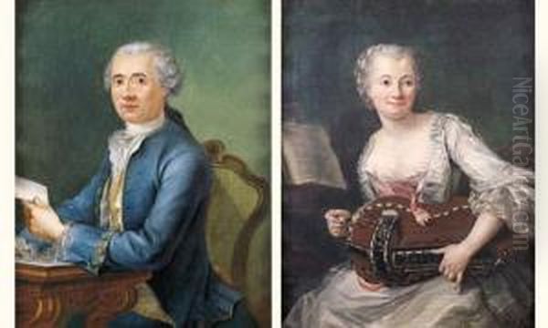 Portrait Presume De Mademoiselle Perrache - view 1