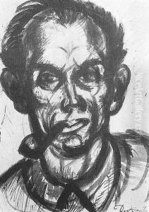 Pipas onarckep, 1926 by Gyula Derkovits