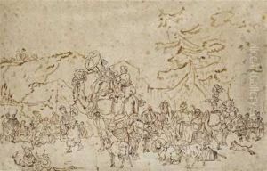 La Caravane Orientale by Jean-Pierre Norblin De La Gourdaine