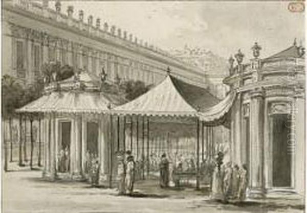 Vue Animee Des Jardins Du Palais-royal - view 1
