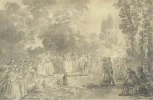 Une Fete Champetre by Jean-Pierre Norblin De La Gourdaine