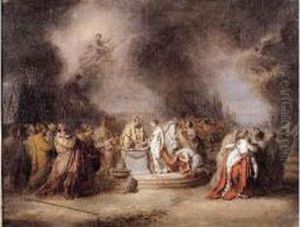 Scene De Sacrifice Antique by Jean-Pierre Norblin De La Gourdaine