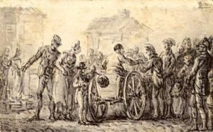 Scena Rodzajowa - Przy Wozie by Jean-Pierre Norblin De La Gourdaine
