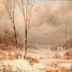 Winter Landscape by Nordahl Peter Frederik Grove