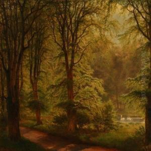 Woodland Scene Withslotssoen In Horsholm