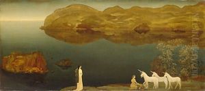 Unicorns (Legend - Sea Calm) by Arthur Bowen Davies