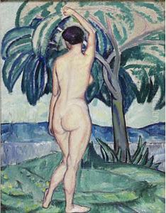 Standing Nude by Bror Julius Olsson Nordfeldt