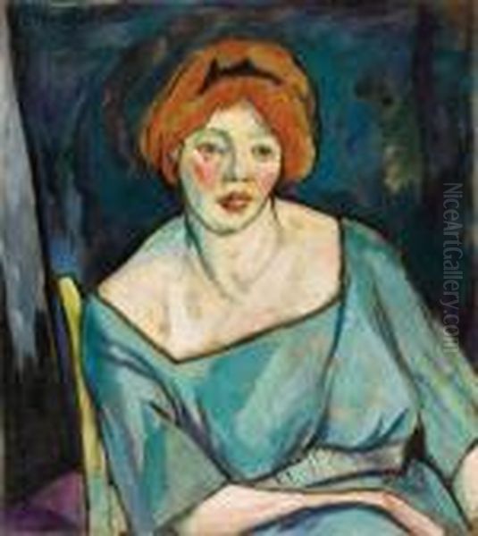 Woman With Orange Hair - view 1