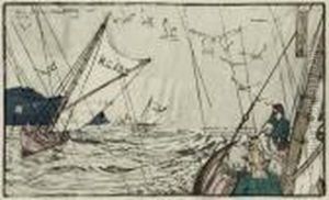 North Sea Fisherman by Bror Julius Olsson Nordfeldt