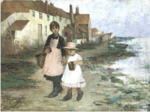 Deux Fillettes Au Bord De L'eau by Anna Nordgren