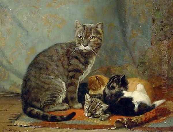 Mother and her Kittens - view 1