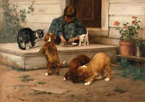 Feeding the Puppies and Kittens