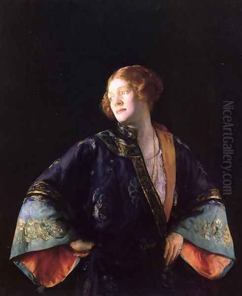 The Blue Mandarin Coat (or The Blue Kimono) - view 1