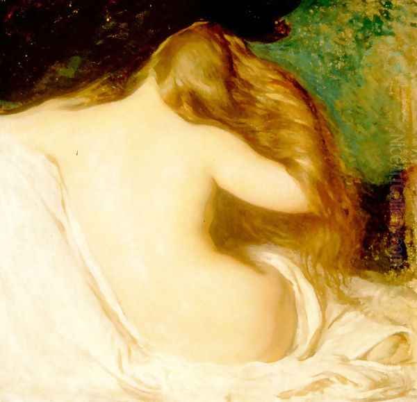 Woman Drying her Hair - view 1