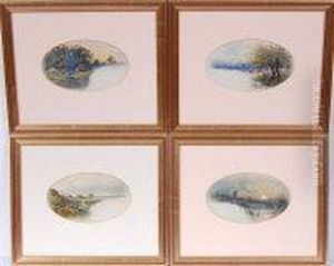 Set Of Four Norfolk River Landscapes