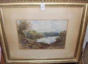 A Wooded Lake Scene by George Parsons Norman