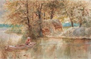 A Fisherman Tying The Fly by George Parsons Norman