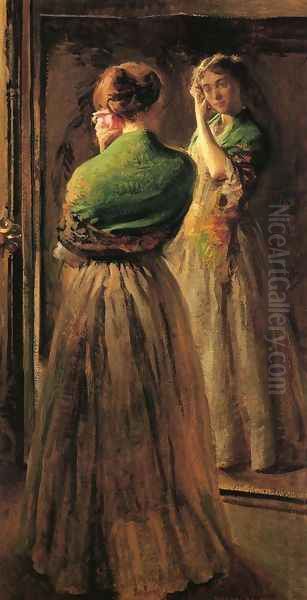 Girl with a Green Shawl - view 1
