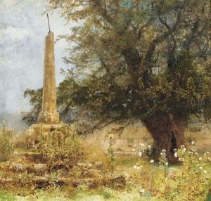 An Old Cross In A Western Churchyard by John William North