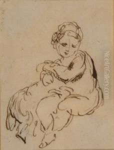 11cms X 8cms; Together With An Etching by James Northcote